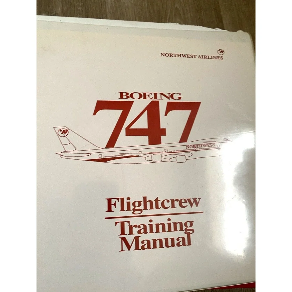 Northwest B747 Flight Crew Training Manual Binder Original Set 2 80s 90s NWA‎